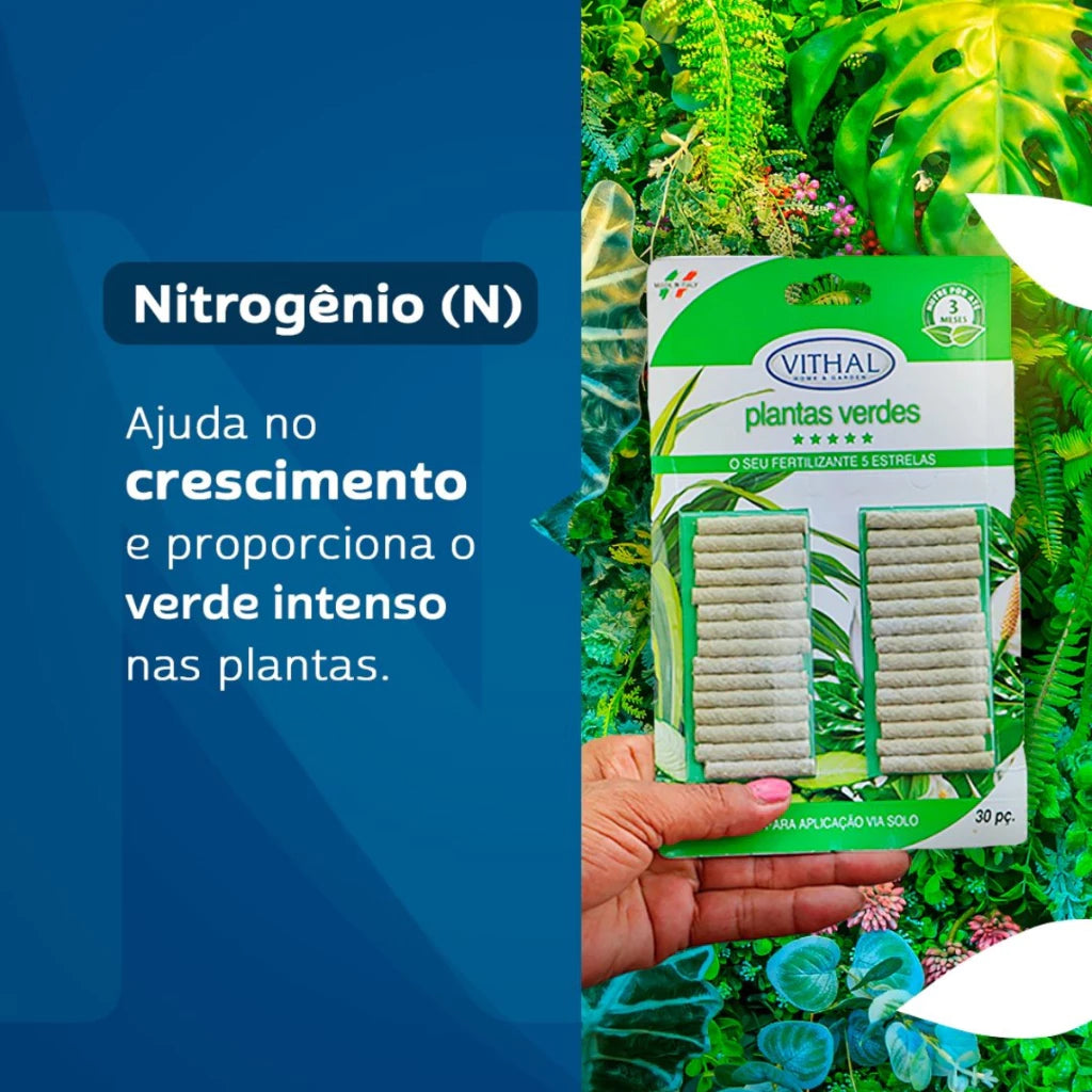 Fertilizante em Bastonetes NutriForte  – 30 Unidades - Nutrição Prolongada e Liberação Gradual De Nutrientes para Suas Plantas