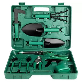 Kit de Ferramentas para Jardinagem Completo com Maleta 10 peças
