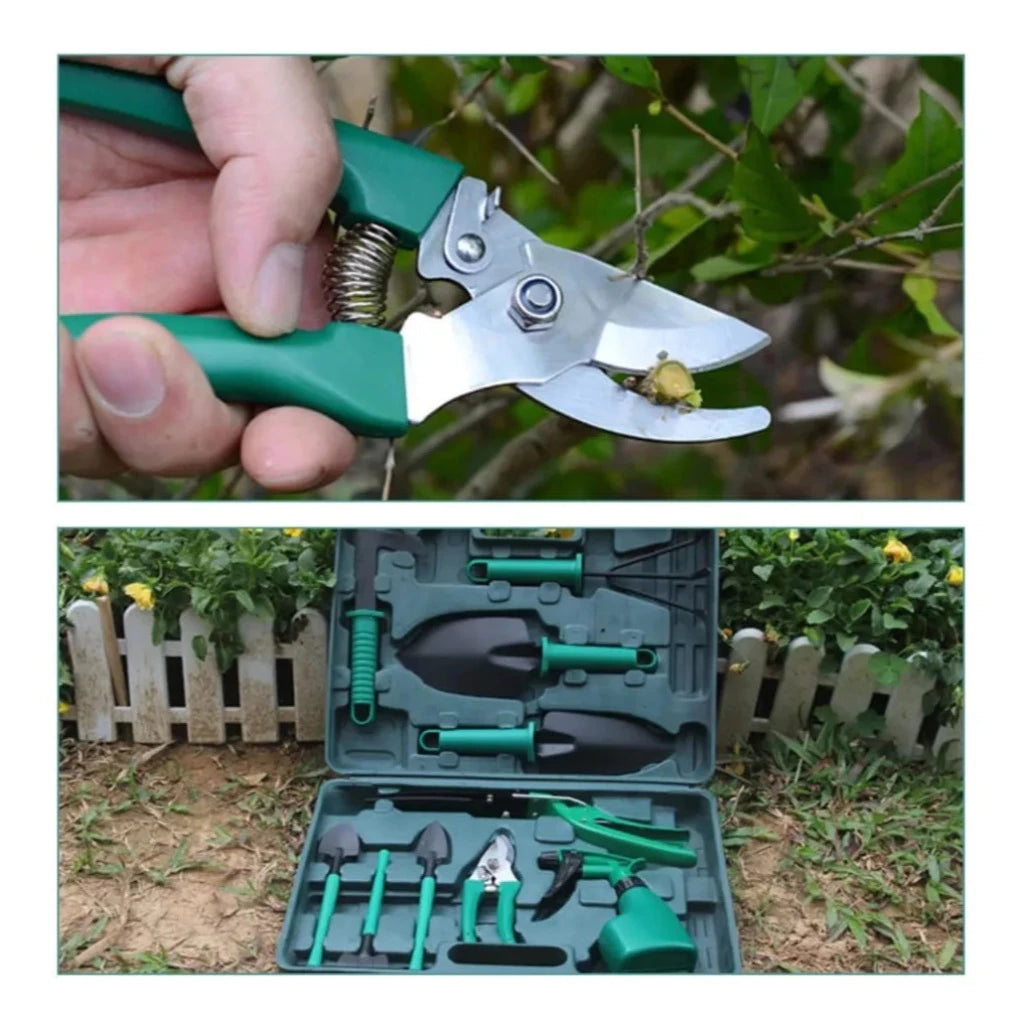 Kit de Ferramentas para Jardinagem Completo com Maleta 10 peças