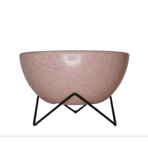 Vaso de planta bacia  polietileno com suporte 26x13cm
