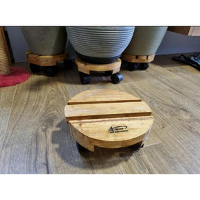 Suporte Para Vaso Com Rodinha em Pinus Suporta mais de 50kg
