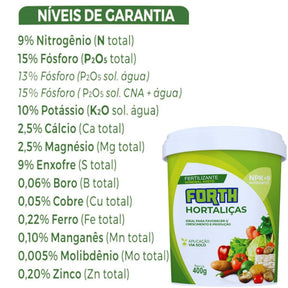 Forth Adubo Fertilizante Mineral Misto 400g - Nutrição Completa para Plantas