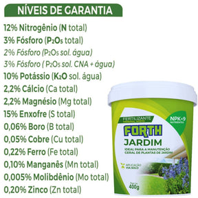 Forth Adubo Fertilizante Mineral Misto 400g - Nutrição Completa para Plantas