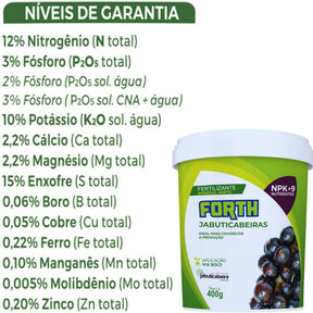 Forth Adubo Fertilizante Mineral Misto 400g - Nutrição Completa para Plantas