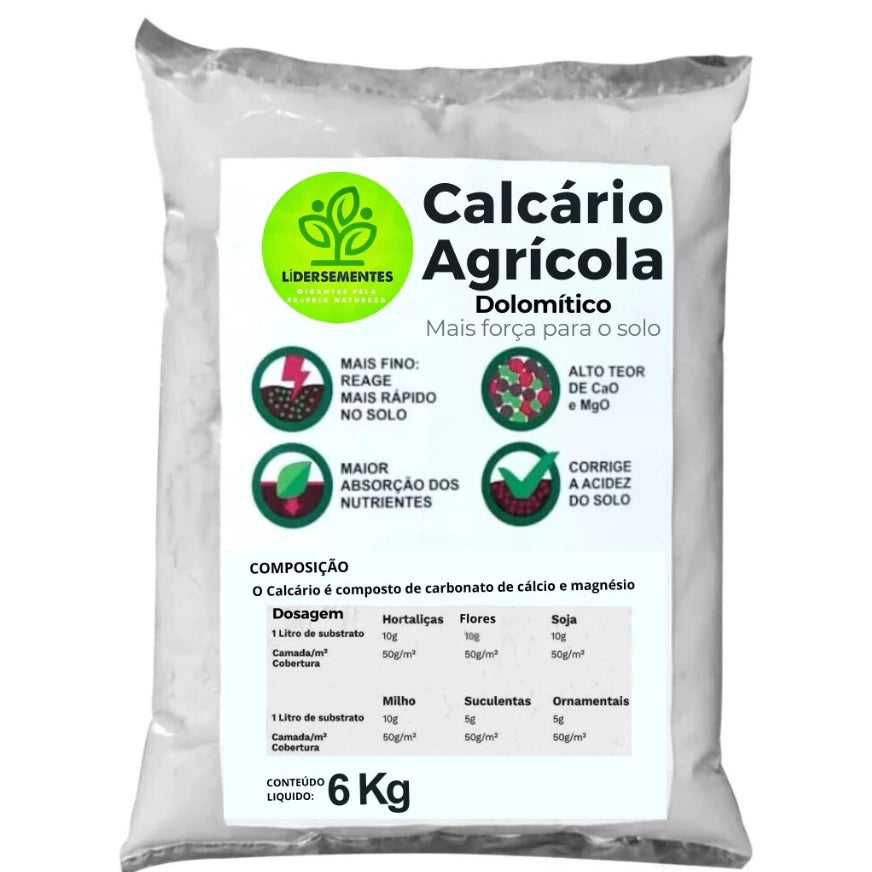 Calcário Agrícola Dolomítico Prnt 80% Fracionado Calcio e Magnésio Corretor De Solo Hortaliças Flores Rosas do Deserto G