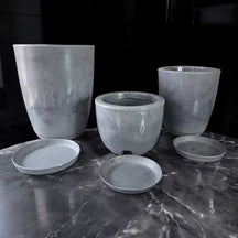 Kit de 3 Vasos para Plantas e Flores Marmorizados