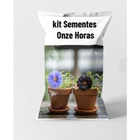 Flores Onze Horas - Kit de Sementes Negra e Azul - Flores Triplas