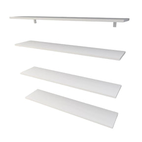 Kit de Prateleiras 60x20cm MDF com Suporte Resistente para Quarto, Sala, Banheiro, Cozinha, Escritório e Decoração de Parede