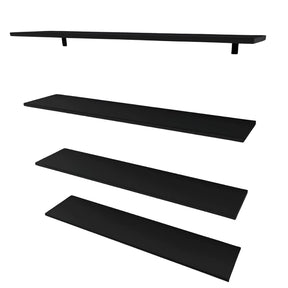 Kit de Prateleiras 60x20cm MDF com Suporte Resistente para Quarto, Sala, Banheiro, Cozinha, Escritório e Decoração de Parede