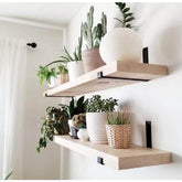 Kit Prateleiras Industriais com Suporte de Ferro Invertido Nicho Rústico Luxo para Organização e Decoração