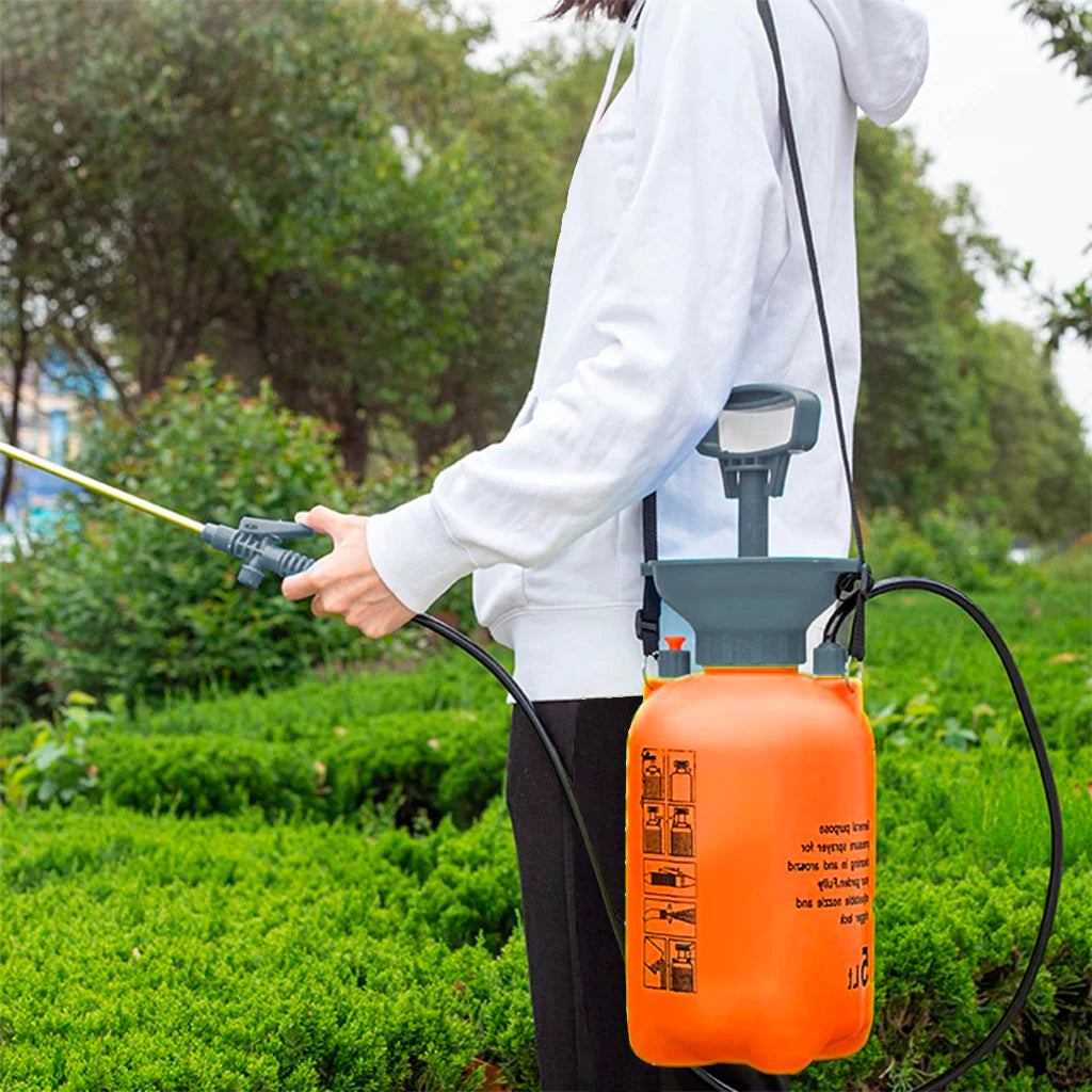 Pulverizador borrifador 5 litros compressao previa jato regulavel jardim
