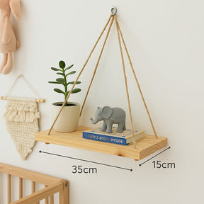 Kit 2 Prateleiras Suspensa Estante Decorativa de Madeira - Linha Fioralto
