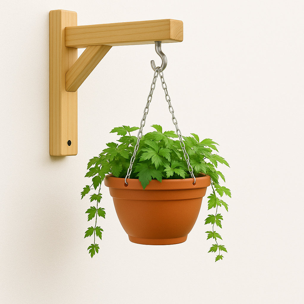 Suporte Mão Francesa em Madeira para Plantas - FRETE GRÁTIS