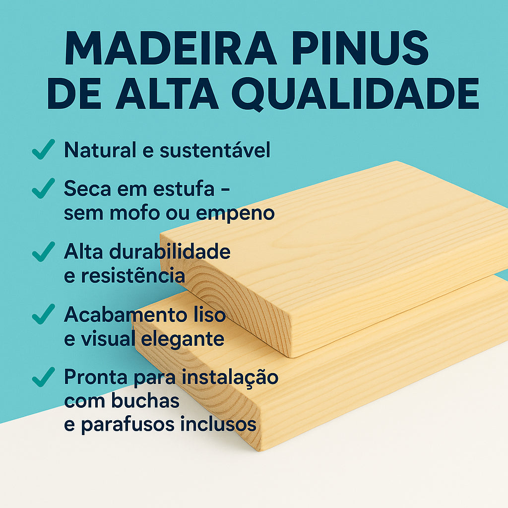 Suporte Mão Francesa em Madeira para Plantas - FRETE GRÁTIS