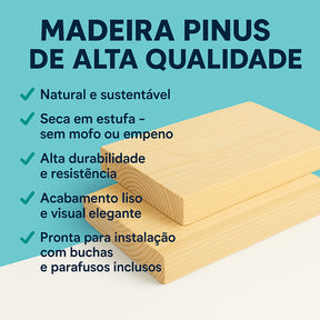 Suporte Mão Francesa em Madeira para Plantas - FRETE GRÁTIS