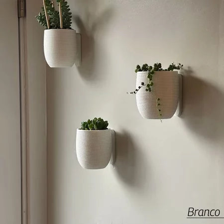 Vasos de Parede Decoração Planta Suculenta Ambientes Kit Grid