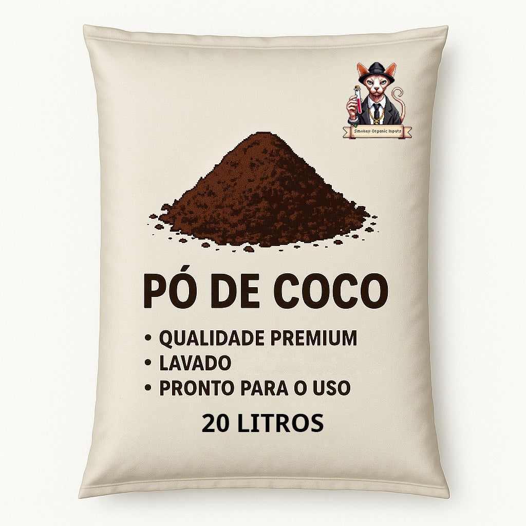 Fibra de coco em po 20 litros lavado premium natural organico