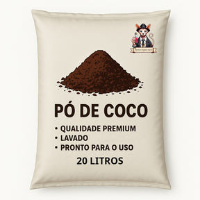 Fibra de coco em po 20 litros lavado premium natural organico