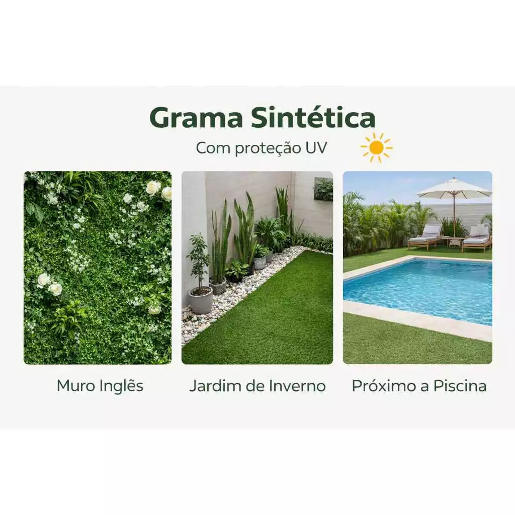 Tapete de Grama Sintética Lavável — Jardim, Varanda e Pet
