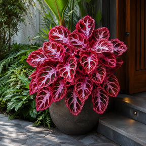 Sementes Raras de Caladium Camaleão Rubro – 100 Unidades com Manual de Cultivo