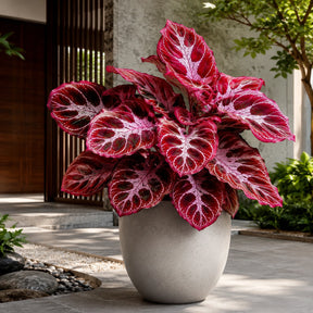 Sementes Raras de Caladium Camaleão Rubro – 100 Unidades com Manual de Cultivo