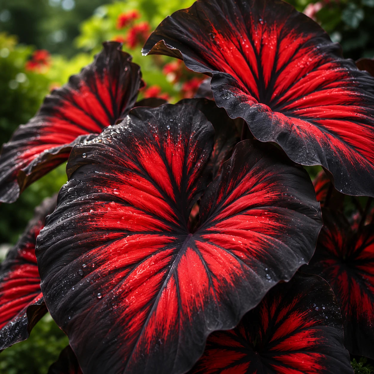 Sementes Raras de Caladium Doce Carmín – 100 Unidades