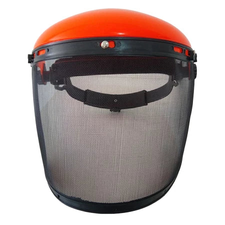 Protetor Facial com Tela de Aço para Roçadeira – Segurança EPI para Jardinagem