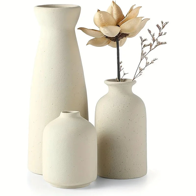 Vasos Decorativos de Cerâmica Rústica para Sala e Escritório