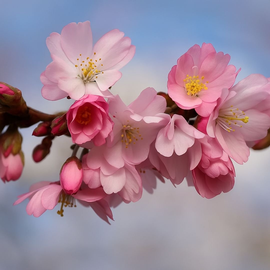 Muda de Cerejeira com Flores Rosas – Beleza Romântica e Decorativa