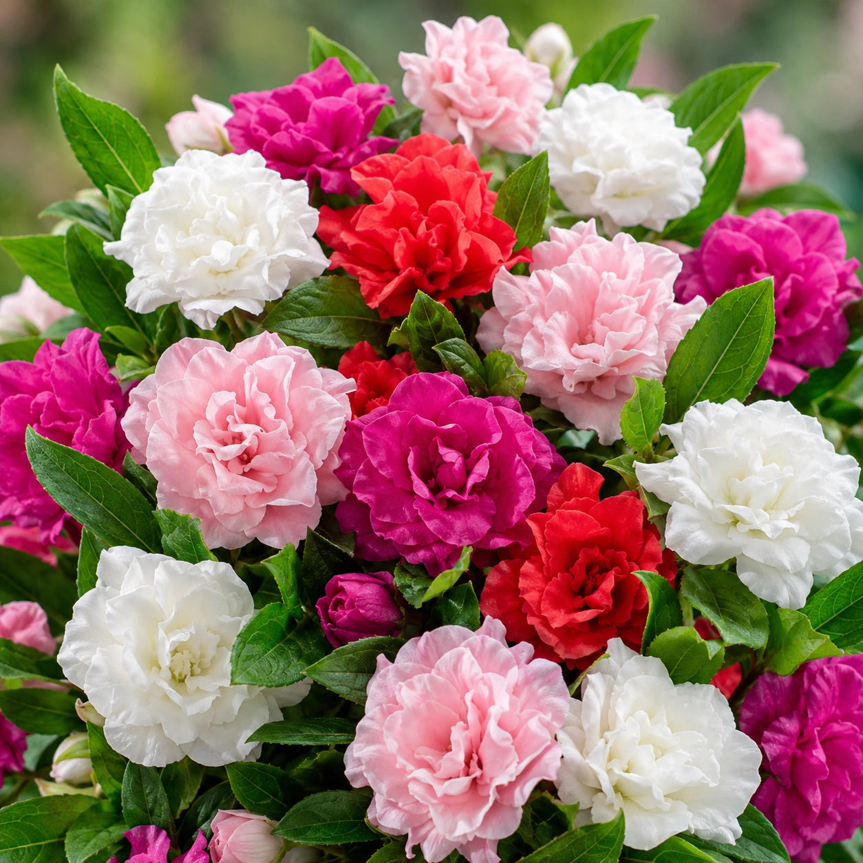 Beijo-de-Frade Dobrado – 400 Sementes de Impatiens Flor de Camélia