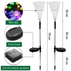 Luz Solar de Led Efeito Fogos de Artifício - 🎄 Ilumine seu Natal com Magia