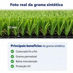 Tapete de Grama Sintética Lavável — Jardim, Varanda e Pet