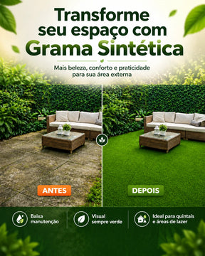 Tapete de Grama Sintética Lavável — Jardim, Varanda e Pet