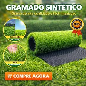 Tapete de Grama Sintética Lavável — Jardim, Varanda e Pet