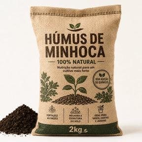 Húmus de Minhoca Até 10kg Adubo Orgânico 100% Natural Para Plantas, Hortas e Jardinagem