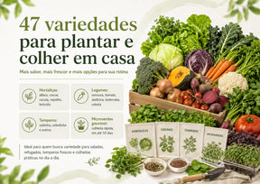 Kit 12 Mil Sementes de Verduras e Legumes 47 Variedades Separadas