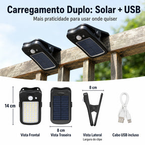 Luminária Solar com Sensor de Movimento - Segurança da Família