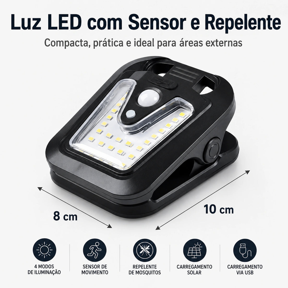 Luminária Solar com Sensor de Movimento