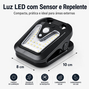 Luminária Solar com Sensor de Movimento - Segurança da Família