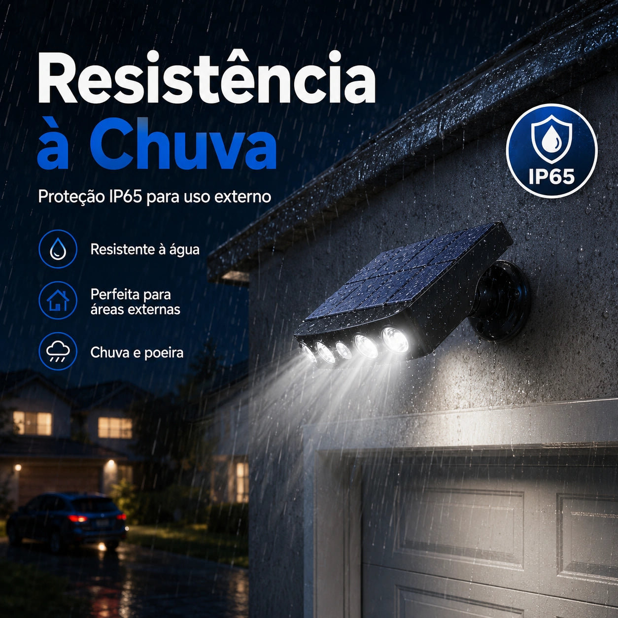 Refletor Solar de LED Segurança com Sensor de Movimento