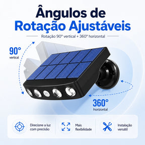 Refletor Solar de LED Segurança com Sensor de Movimento