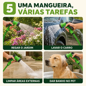 Mangueira Expansível Com Esguicho 7 Jatos Engate Rápido