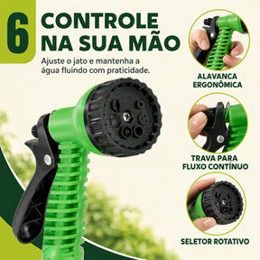 Mangueira Expansível Com Esguicho 7 Jatos Engate Rápido