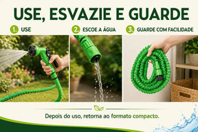 Mangueira Expansível Com Esguicho 7 Jatos Engate Rápido