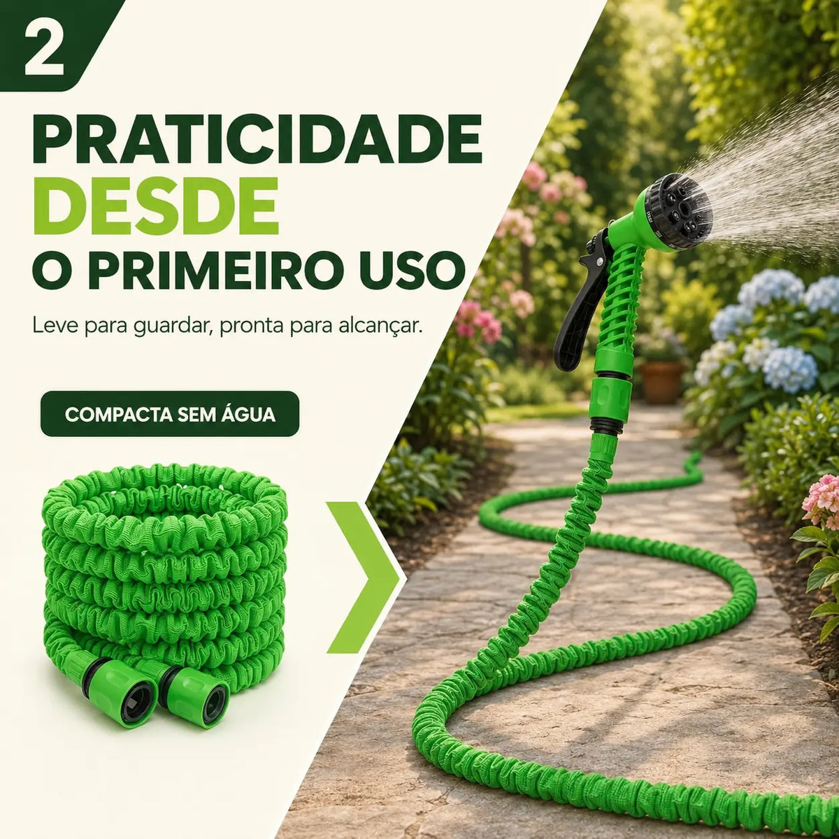 Mangueira Expansível Com Esguicho 7 Jatos Engate Rápido