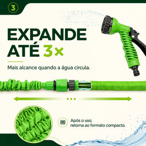 Mangueira Expansível Com Esguicho 7 Jatos Engate Rápido