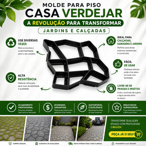 Molde para Piso de Concreto Jardim, Quintal e  Calçada