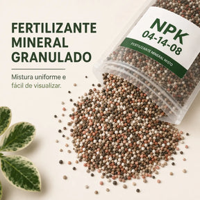 NPK Fertilizante 04-14-08 - 5 kg para Floração e Frutos