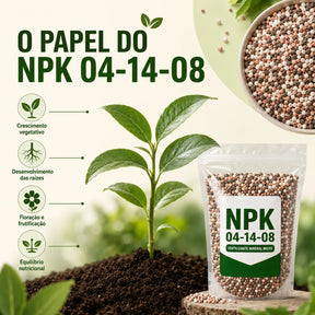 NPK Fertilizante 04-14-08 - 5 kg para Floração e Frutos
