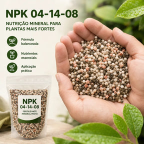 NPK Fertilizante 04-14-08 - 5 kg para Floração e Frutos